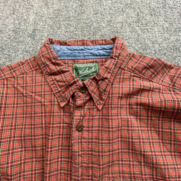 Woolrich Shirt Mens XL Red Tartan Plaid Original Outdoor Wear‎ Button-Down Hike - Picture 2 of 16